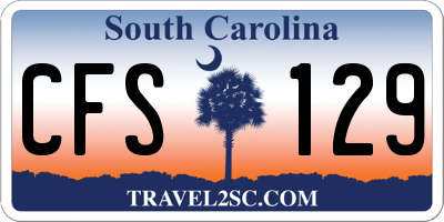 SC license plate CFS129