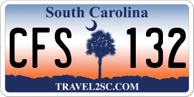 SC license plate CFS132