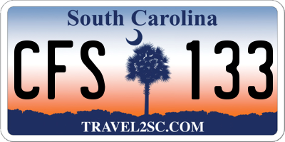 SC license plate CFS133