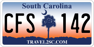 SC license plate CFS142
