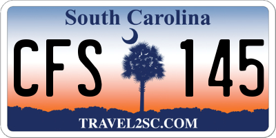 SC license plate CFS145