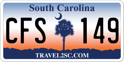 SC license plate CFS149