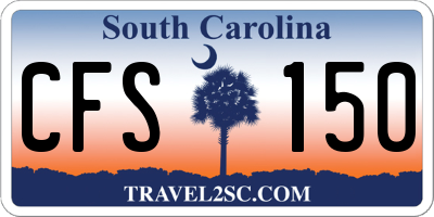SC license plate CFS150