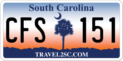 SC license plate CFS151