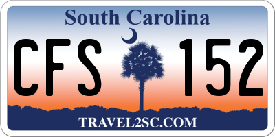 SC license plate CFS152