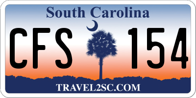 SC license plate CFS154