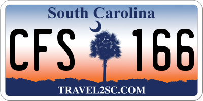 SC license plate CFS166