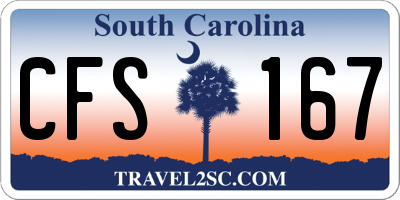 SC license plate CFS167