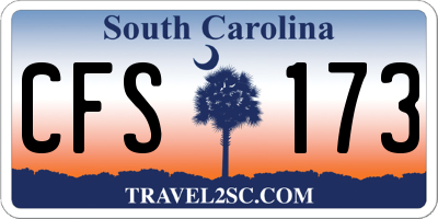 SC license plate CFS173