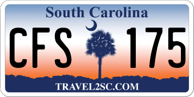 SC license plate CFS175