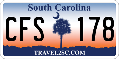 SC license plate CFS178