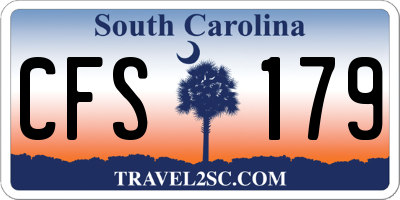 SC license plate CFS179