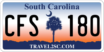 SC license plate CFS180