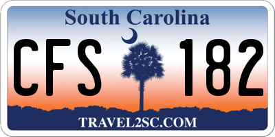 SC license plate CFS182
