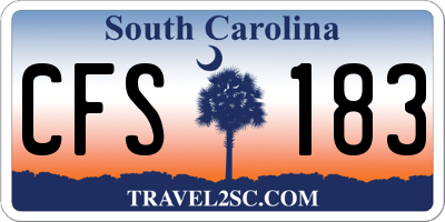 SC license plate CFS183