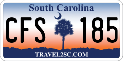 SC license plate CFS185