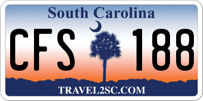 SC license plate CFS188
