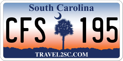 SC license plate CFS195