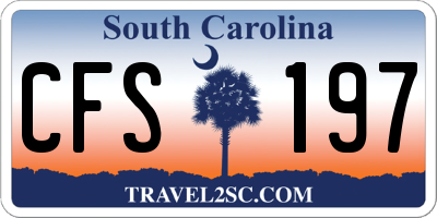 SC license plate CFS197
