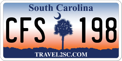 SC license plate CFS198