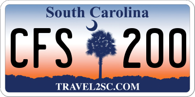 SC license plate CFS200