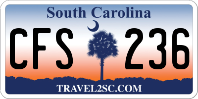 SC license plate CFS236
