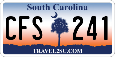 SC license plate CFS241