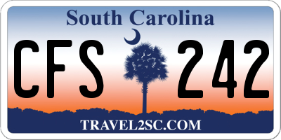 SC license plate CFS242