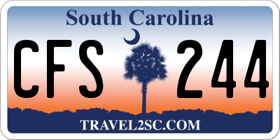 SC license plate CFS244