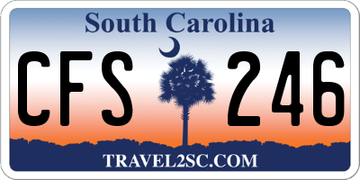 SC license plate CFS246
