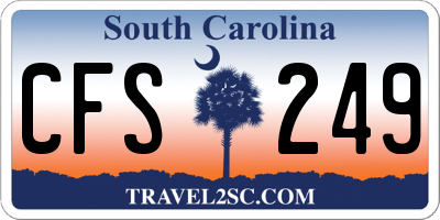 SC license plate CFS249