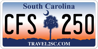 SC license plate CFS250