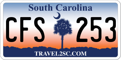 SC license plate CFS253