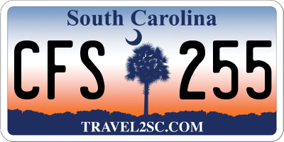 SC license plate CFS255
