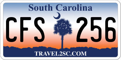 SC license plate CFS256