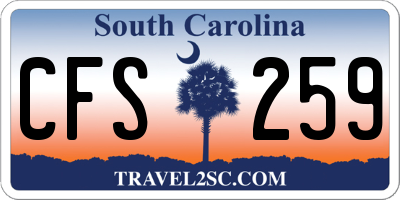 SC license plate CFS259
