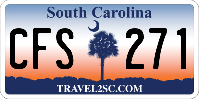 SC license plate CFS271