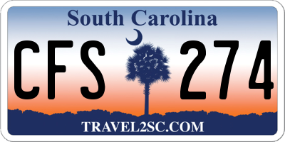 SC license plate CFS274