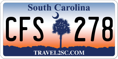 SC license plate CFS278