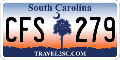 SC license plate CFS279