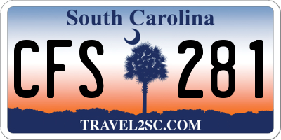 SC license plate CFS281