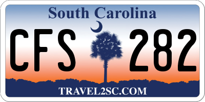 SC license plate CFS282