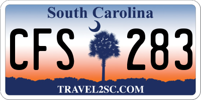 SC license plate CFS283