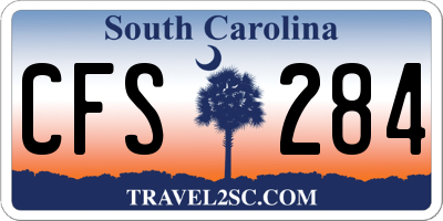 SC license plate CFS284