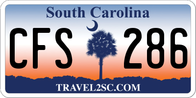 SC license plate CFS286