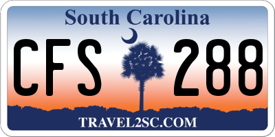 SC license plate CFS288