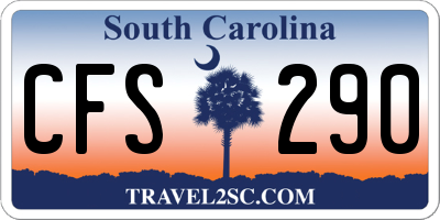 SC license plate CFS290