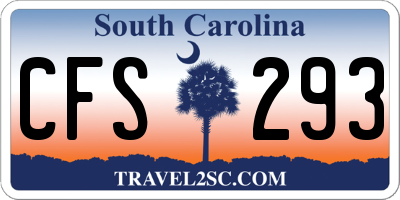 SC license plate CFS293