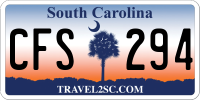 SC license plate CFS294