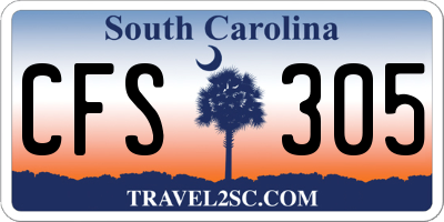 SC license plate CFS305